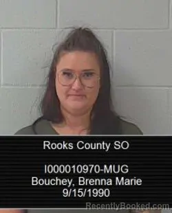 Mugshot of Brenna Marie Bouchey booked in Rooks County, Kansas on August 20, 2026