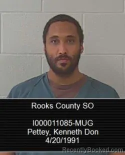 Mugshot of Kenneth Don Pettey booked in Rooks County, Kansas on August 25, 2026