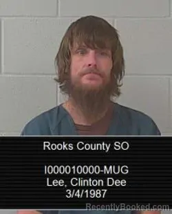 Mugshot of Clinton Dee Lee booked in Rooks County, Kansas on August 25, 2026