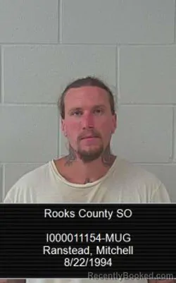 Mugshot of Mitchell Ranstead booked in Rooks County, Kansas on August 29, 2026