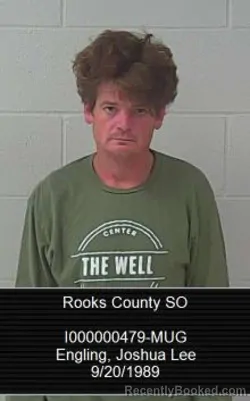 Mugshot of Joshua Lee Engling booked in Rooks County, Kansas on September 16, 2026