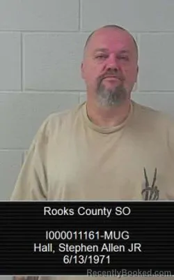 Mugshot of Stephen Allen Hall booked in Rooks County, Kansas on October 4, 2026