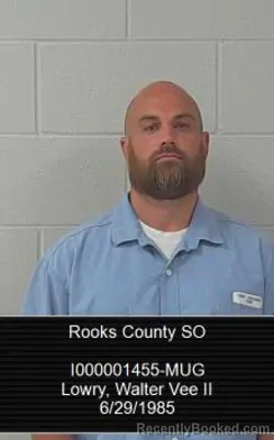 Mugshot of Walter Vee Lowry booked in Rooks County, Kansas on October 12, 2026