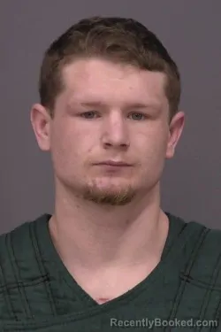 Mugshot of Guage Michaels Peterson booked in Saline County, Kansas on March 26, 2026