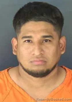 Mugshot of Juan Fernando Carias Sanchez booked in Sarasota County, Florida on August 12, 2026