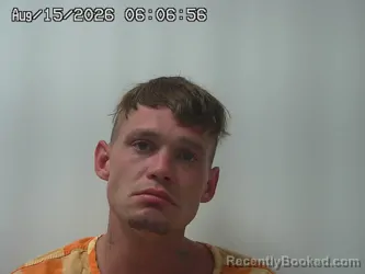 Mugshot of Ryan Hicks booked in Champaign County, Ohio on August 15, 2026