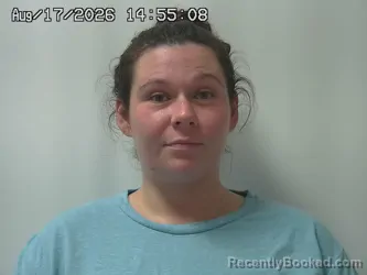 Mugshot of Ricki Downing booked in Champaign County, Ohio on August 17, 2026