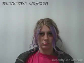 Mugshot of Makayla Burrows booked in Champaign County, Ohio on September 14, 2026