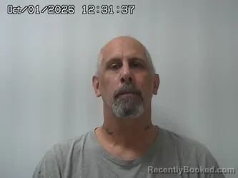Mugshot of Brian Hall booked in Champaign County, Ohio on October 1, 2026
