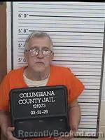 Mugshot of WALTER RAY FORTNEY booked in Columbiana County, Ohio on March 31, 2026