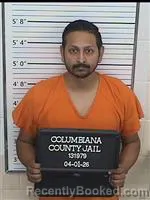 Mugshot of BADAL V PATEL booked in Columbiana County, Ohio on April 1, 2026