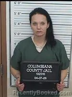 Mugshot of BRANDI JO PASCO booked in Columbiana County, Ohio on April 7, 2026