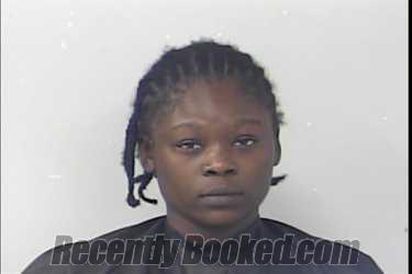 Mugshot of Aisha Yvonne Jean-baptiste booked in St Lucie County, Florida on June 18, 2026