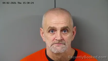 Mugshot of DONALD EDWARD JOHNSON booked in Fayette County, Ohio on April 2, 2026