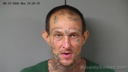 Mugshot of Travis J Green booked in Fayette County, Ohio on August 17, 2026
