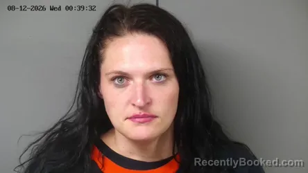Mugshot of Elyza Faye Jakob booked in Fayette County, Ohio on August 11, 2026