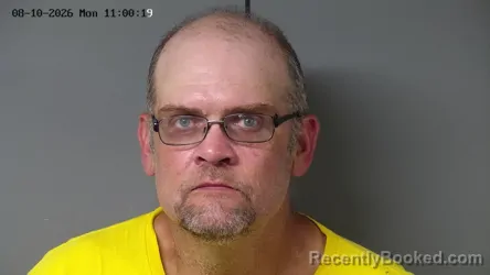 Mugshot of Scott Douglas Dawson booked in Fayette County, Ohio on August 10, 2026