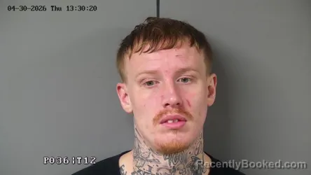 Mugshot of JOSHUA DALE CAPLINGER booked in Fayette County, Ohio on April 30, 2026