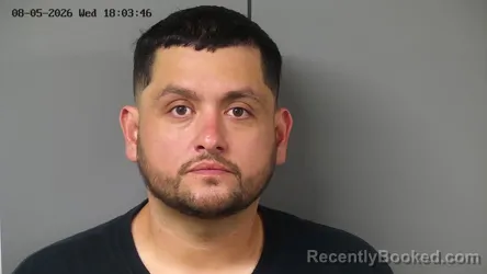 Mugshot of Erick Santos booked in Fayette County, Ohio on August 5, 2026
