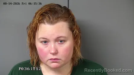 Mugshot of Jessica Cassie Curl booked in Fayette County, Ohio on August 14, 2026