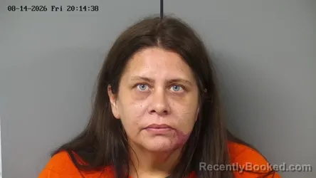 Mugshot of Amanda Pennington booked in Fayette County, Ohio on August 14, 2026