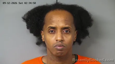 Mugshot of Mursal Abdigani Ashkir booked in Fayette County, Ohio on September 12, 2026