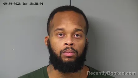 Mugshot of Demetrius Victor Jamaal Powell booked in Fayette County, Ohio on September 29, 2026