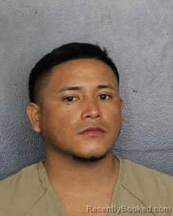 Mugshot of Walter Ivan Cruz Mancia booked in Broward County, Florida on October 9, 2026