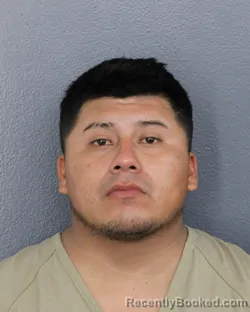 Mugshot of Noe Avidan Salas Diaz booked in Broward County, Florida on October 9, 2026