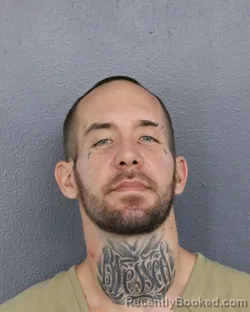 Mugshot of Travis Douglas Bacon booked in Broward County, Florida on August 20, 2026