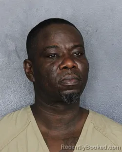 Mugshot of Fabian Oniel Moncrieffe booked in Broward County, Florida on August 6, 2026