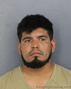 Mugshot of Jimy Danery Reconco Hernandez booked in Broward County, Florida on September 21, 2026