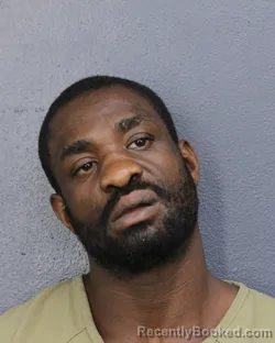 Mugshot of Justin Latonian Harrell booked in Broward County, Florida on October 3, 2026