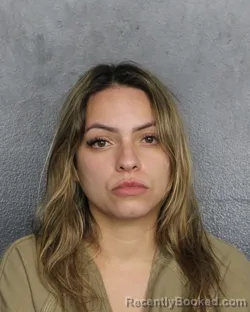 Mugshot of Lucette Aislinn Molina booked in Broward County, Florida on August 23, 2026