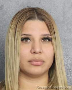Mugshot of ARIAGNA SARAHIT BINAJA MORALES booked in Broward County, Florida on March 17, 2026