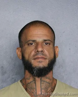 Mugshot of Sajoni Alberto Ortega booked in Broward County, Florida on August 20, 2026