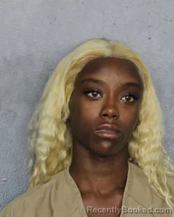 Mugshot of Vaquasia Jalyah Johnson booked in Broward County, Florida on August 22, 2026