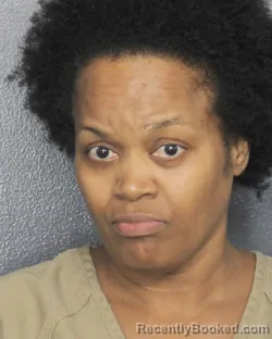 Mugshot of ALICIA TINIA DONALDSON booked in Broward County, Florida on April 6, 2026
