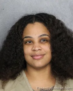 Mugshot of Kiara Herbinger booked in Broward County, Florida on July 15, 2026
