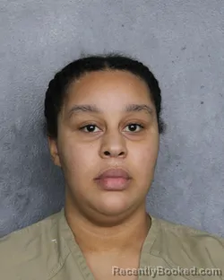 Mugshot of Jahniya Johnson booked in Broward County, Florida on August 6, 2026