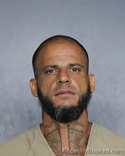 Mugshot of Sajoni Alberto Ortega booked in Broward County, Florida on August 18, 2026