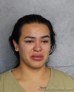 Mugshot of Laura Alexandra Lambrano Castro booked in Broward County, Florida on July 29, 2026