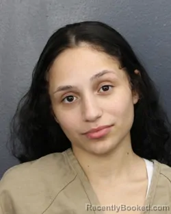 Mugshot of Zaria Sarai Yotter Zayas booked in Broward County, Florida on October 8, 2026