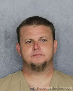 Mugshot of Justin David Salvatore Hawkins booked in Broward County, Florida on October 3, 2026