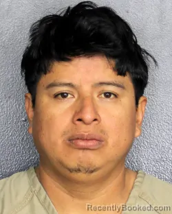 Mugshot of MARLON DIONIRES SOPON MENDOZA booked in Broward County, Florida on March 20, 2026