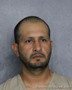 Mugshot of Gonzalo Roberto Cedeno Andrade booked in Broward County, Florida on July 17, 2026