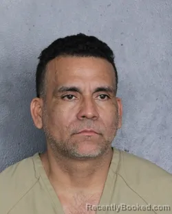 Mugshot of Jesus Guillermo Rivas Diaz booked in Broward County, Florida on July 28, 2026