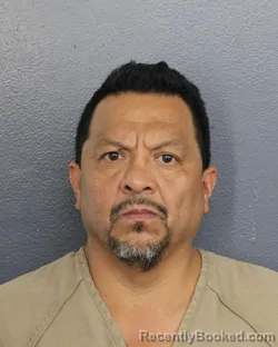 Mugshot of Sinhue Nicolas Zamarron Alejon booked in Broward County, Florida on August 20, 2026