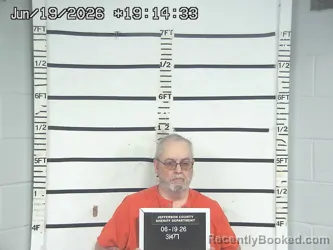 Mugshot of JOHN GILBERT booked in Jefferson County, Ohio on June 19, 2026