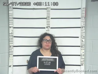 Mugshot of Rebekah Reynolds booked in Jefferson County, Ohio on September 7, 2026